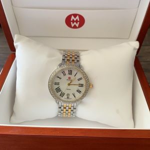 Michele Serein Two-Tone Diamond Watch